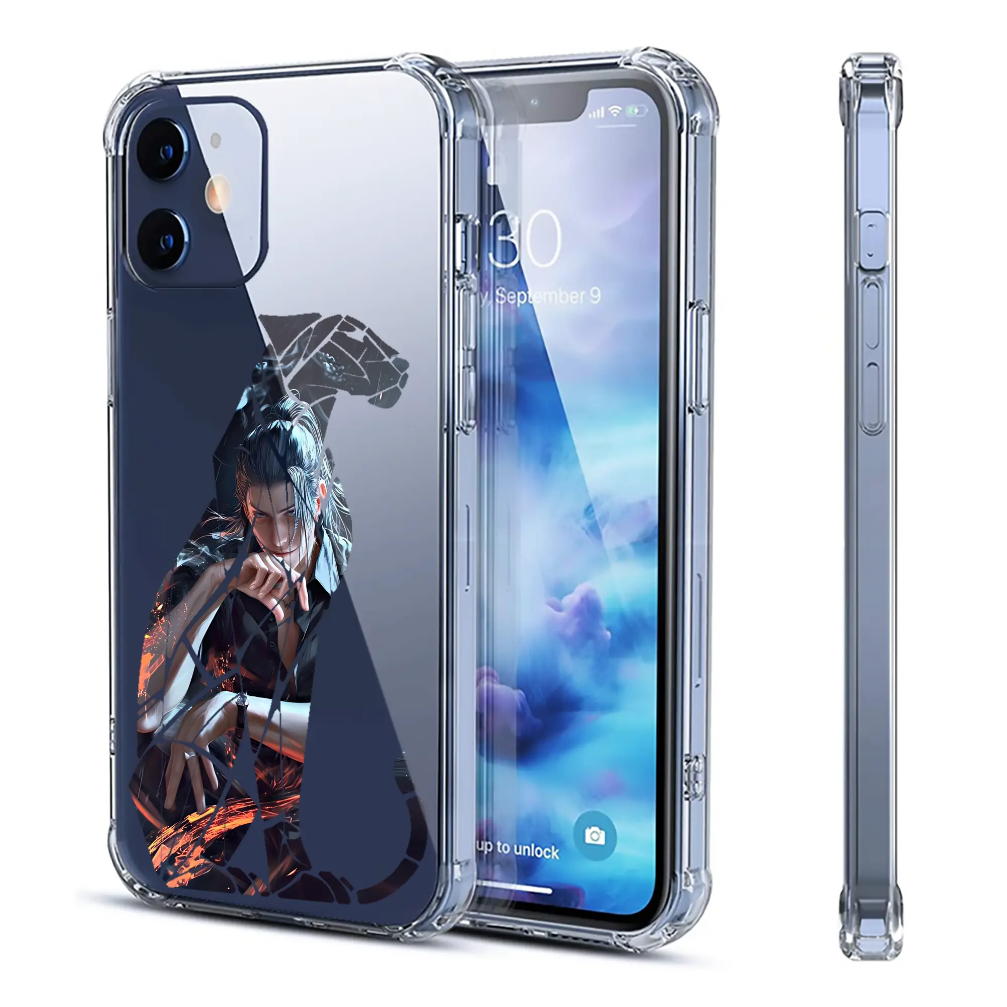 呪術廻戦 グッズ,夏油 傑 - IPhone 12シリーズ対応 ・ 透明スマホケース ・ クリアソフトケース ・ TPU素材 ・ 耐衝撃 ・ 高密着 ・ 防汚 防指紋 ・ 簡単着脱